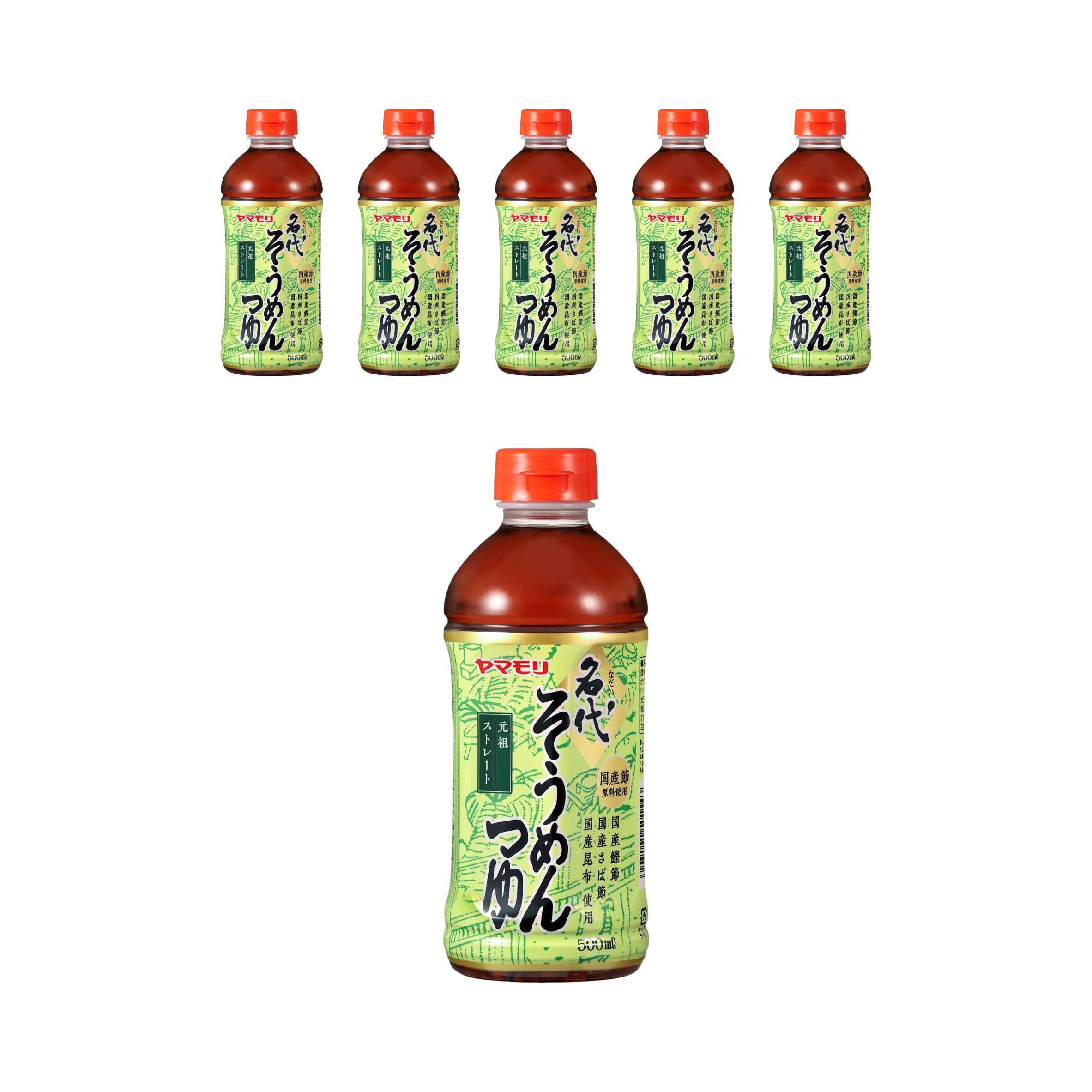 야마모리 나다이 일본 저염 50년 전통 쯔유 라이트 500ml, 6개 - 상품 이미지