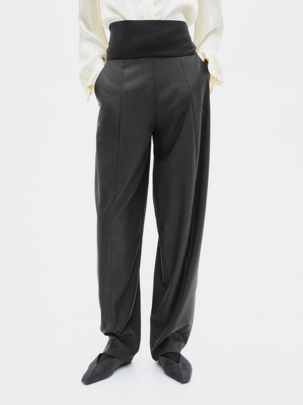 마시모두띠 벌룬핏 와이드 슬랙스 팬츠 5038/555 CHOCOLATE - 상품 이미지