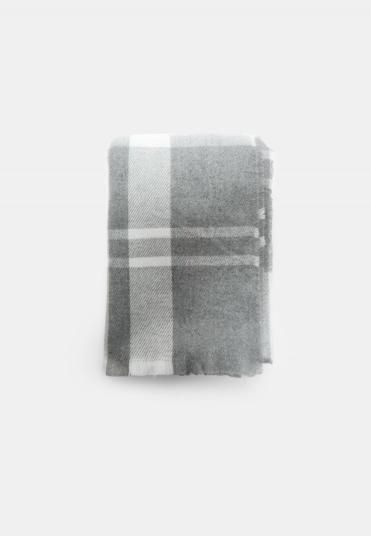 스트라디바리우스 체크 패턴 소프트 머플러 3569/903 GREY MELANGE - 메인 이미지