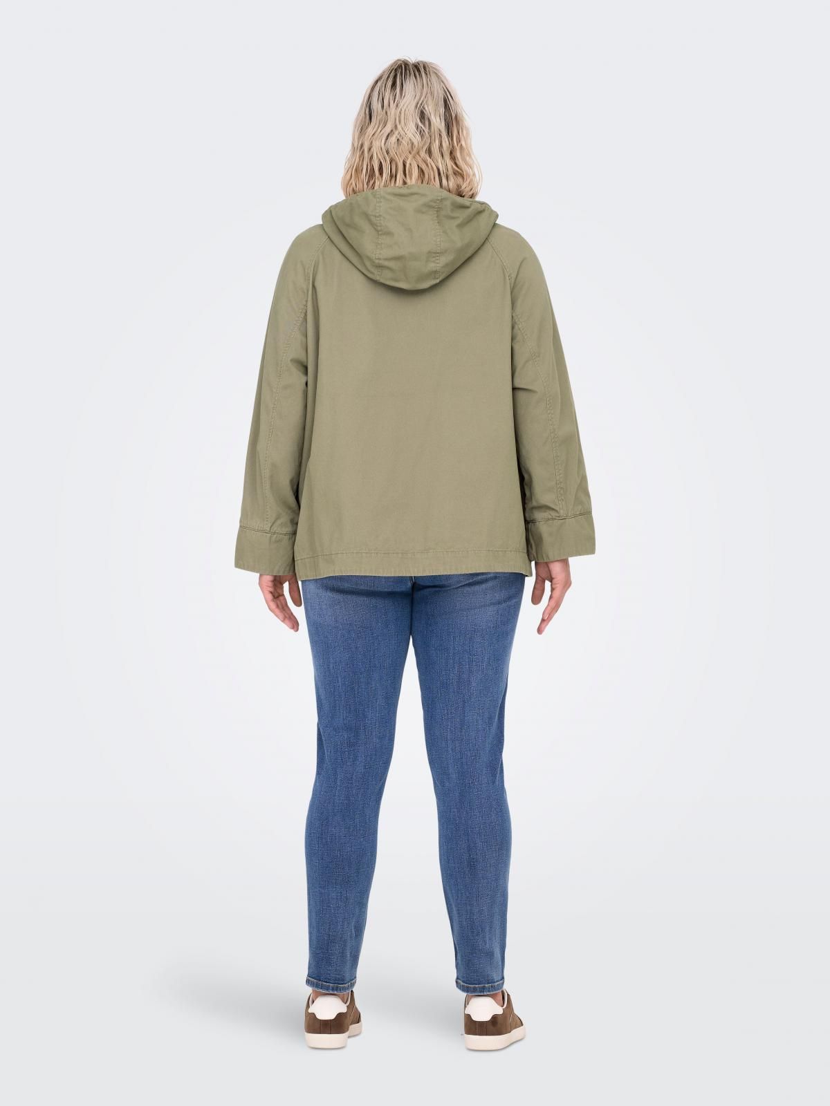 온리 테크니컬 하이넥 드로스트링 재킷 15339855_1898 GREEN / MERMAID - 상세 이미지 2
