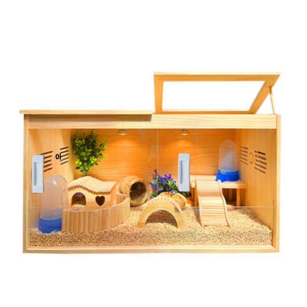 소동물 사육장 병아리 파충류 우드 케이지 온도조절 상자 50x30x30 온도 조절 버전 - 상품 이미지