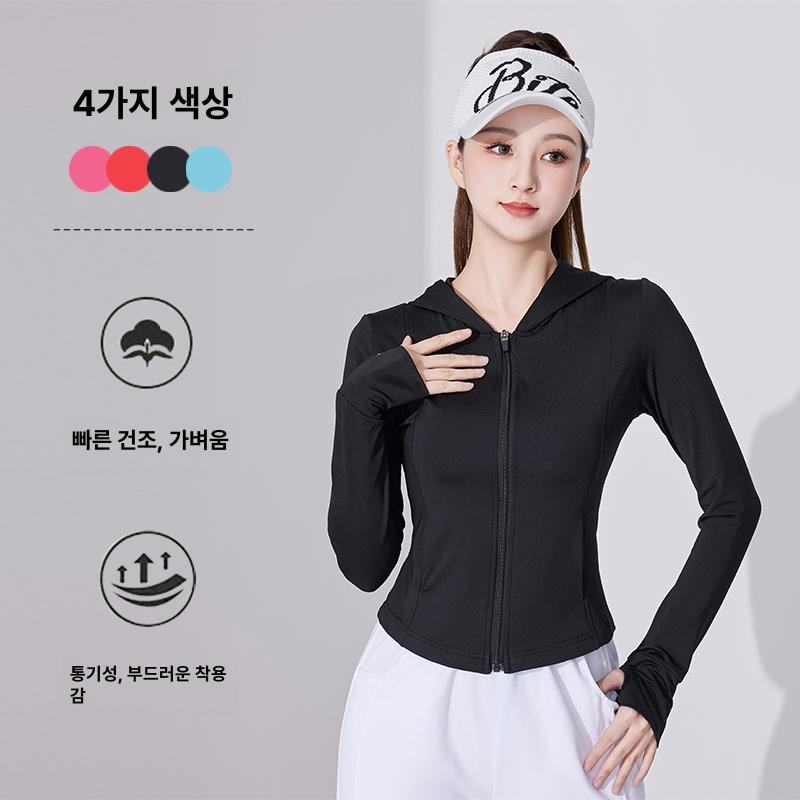 여성 트레이닝 맨투맨 봄 여름 운동복 긴팔 러닝 티셔츠 슬림핏 피트니스 - 상세 이미지 5