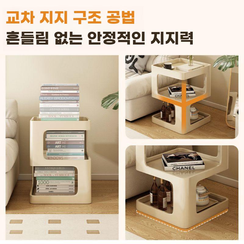 소파테이블 침실 간이 캐비닛 선반 보조 테이블 모던 일반 블랙 30x30x55 - 상세 이미지 5