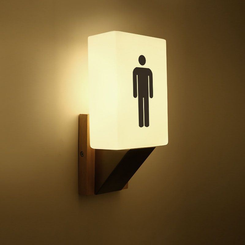 화장실 안내판 화장실입구 조명 남녀 WC 표시등 탈의실 사인 A 25x12cm - 상세 이미지 4