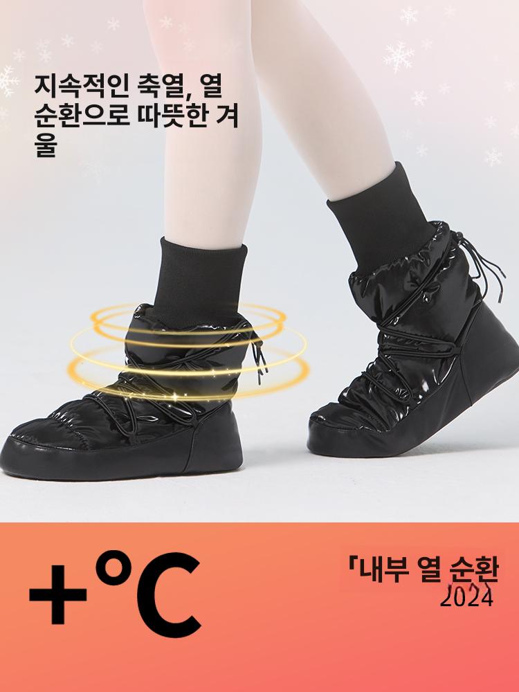 여성 겨울용 보온 댄스 부츠 성인용 부드러운 밑창 연습용 - 상세 이미지 5