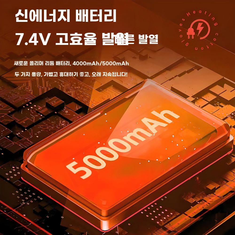 발열 장갑 열선 글러브 겨울 오토바이 방한 보온 방수 블랙 FREE 55C 3000mAh - 상세 이미지 5