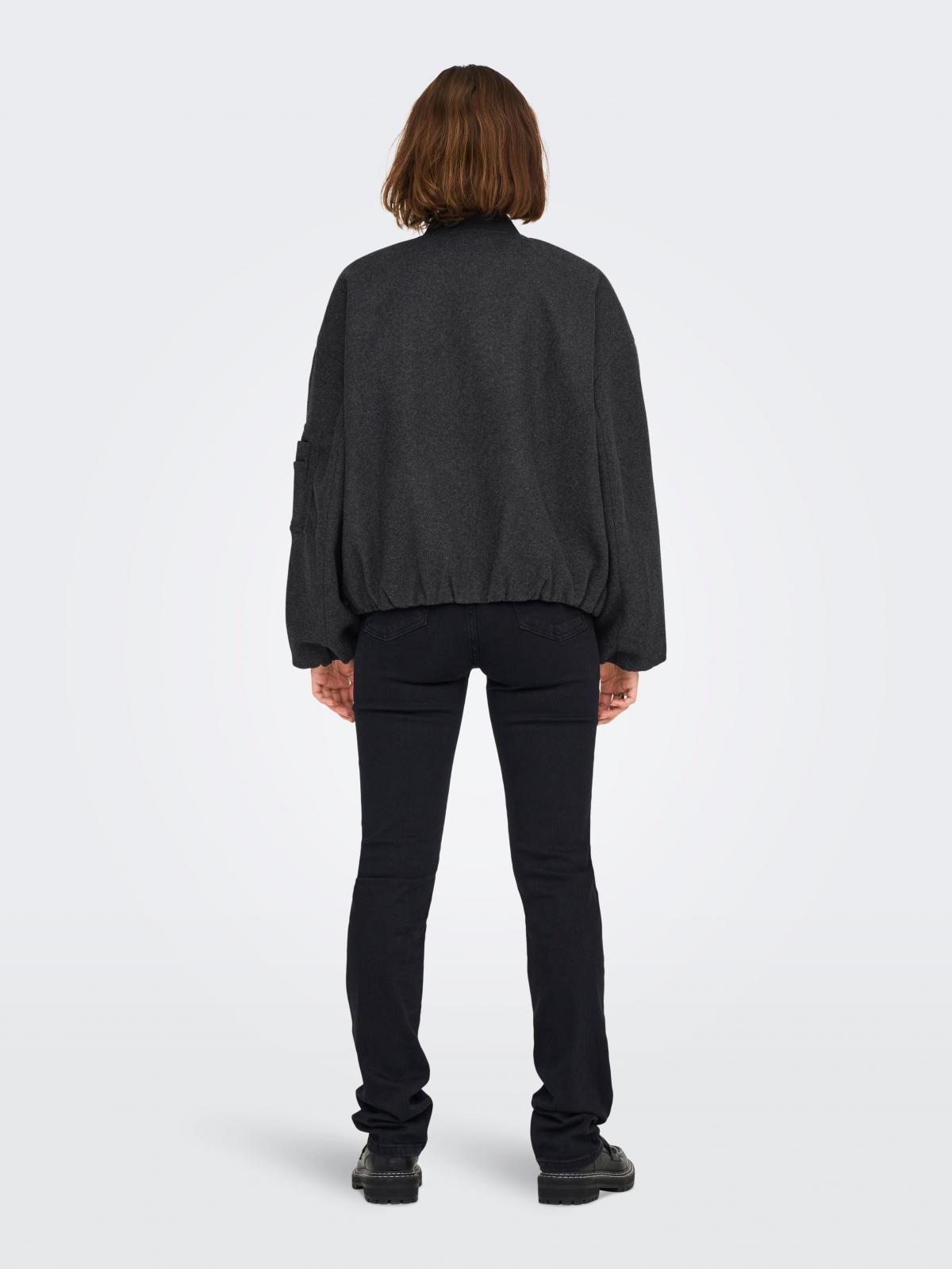 온리 베이직 블랙 테크니컬 집업 재킷 15334345_2383 GREY / DARK GREY MELANGE - 상세 이미지 3