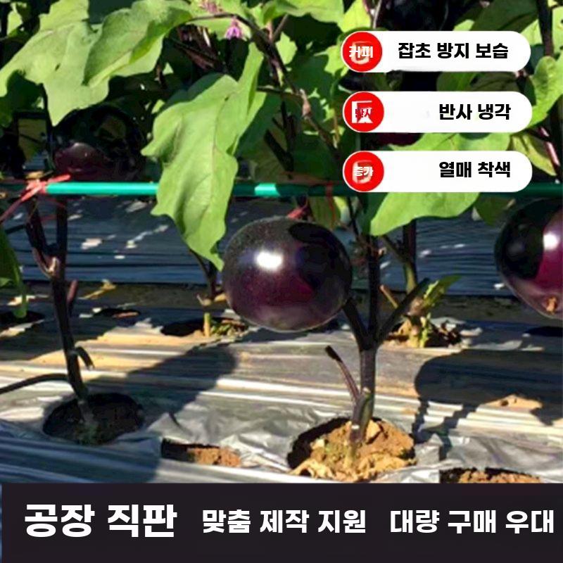 멀칭 필름 과수원 텃밭 반사필름 차광 비닐 방충 덮개 실버/블랙 0.6m x 250m - 상세 이미지 3