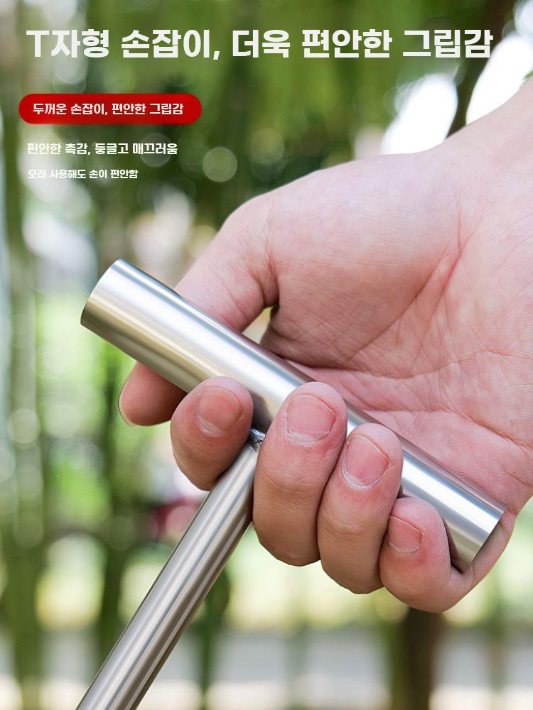 맨홀 뚜껑 갈고리 하수구 후크 지렛대 개폐기 오프너 무딘 팁 68cm 10mm - 상세 이미지 4