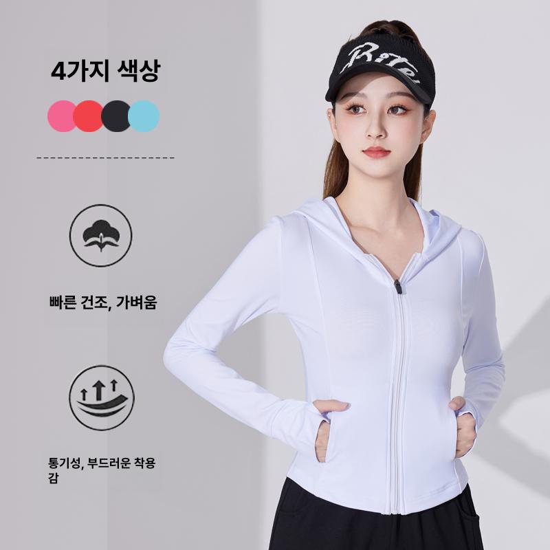 여성 트레이닝 맨투맨 봄 여름 운동복 긴팔 러닝 티셔츠 슬림핏 피트니스 - 상세 이미지 4