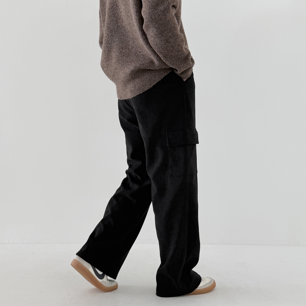 남자코듀로이팬츠 카고바지 골덴바지 남성기모팬츠 - 상세 이미지 3