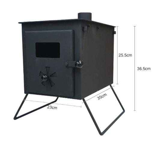캠프365 화목난로 260 캠핑 화로대 미니화로 차박 불멍 요리 장작 난방 연통 동계캠핑