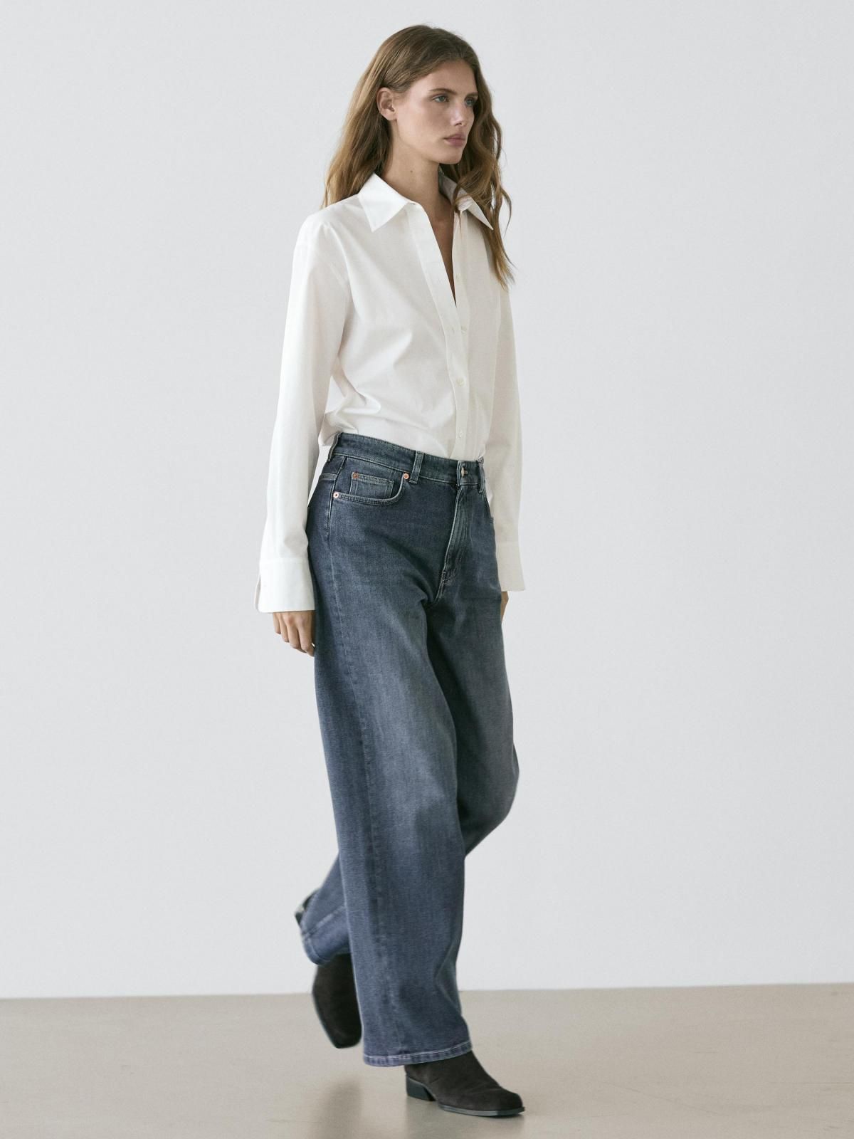 마시모두띠 와이드핏 미드웨이스트 데님 청바지 5010/610 MEDIUM BLUE - 상세 이미지 3