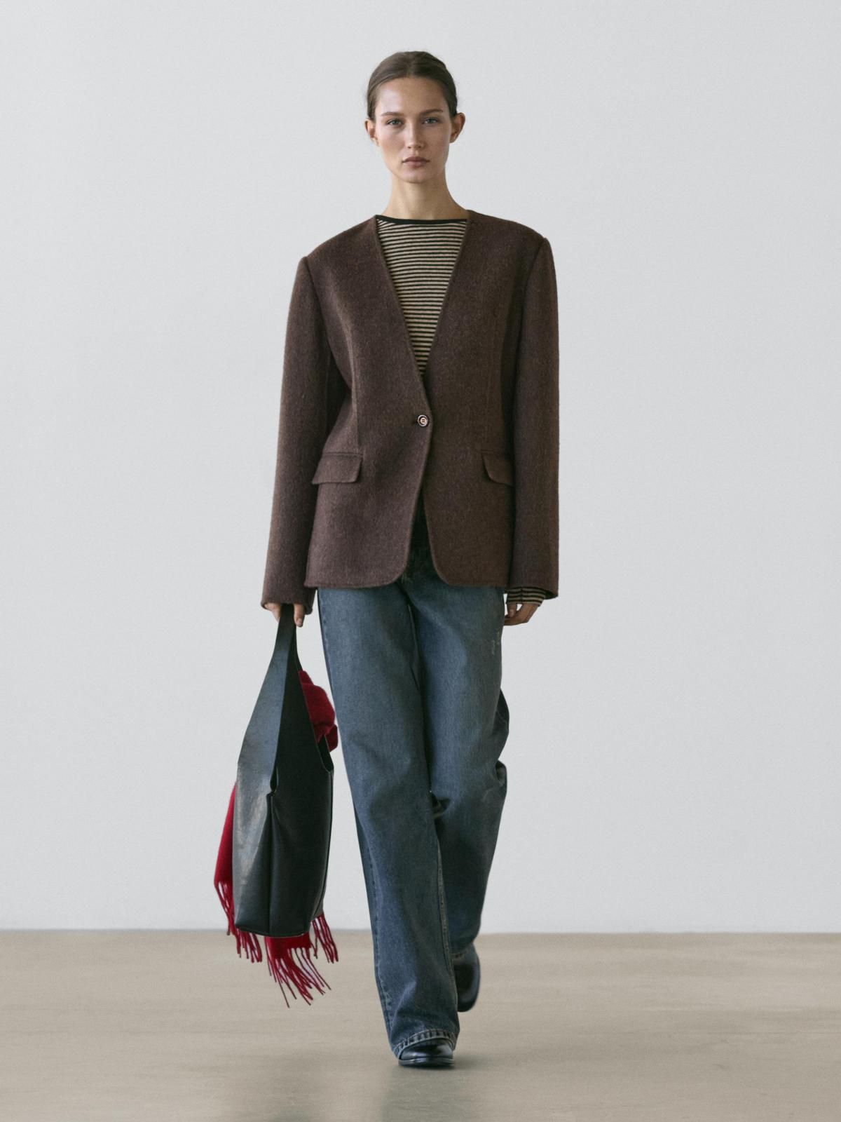 마시모두띠 울블렌드 브라운 테일러드 블레이저 6411/638 BROWN - 상세 이미지 2