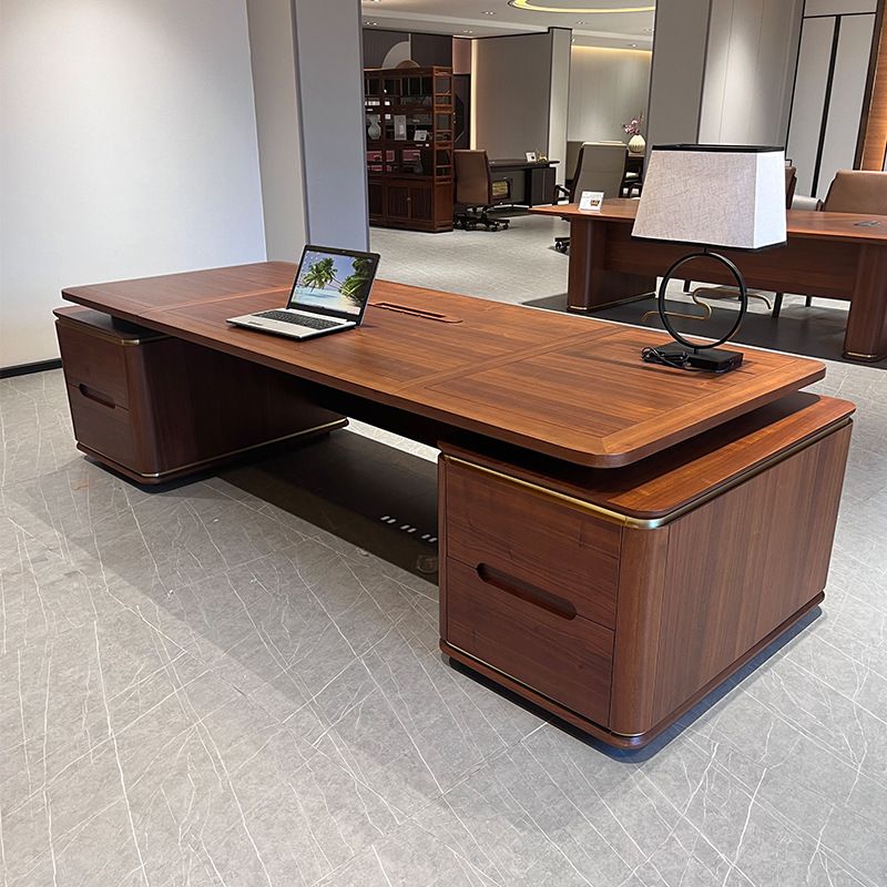 고급 중역책상 원목 사무실 사장 책상 서재 테이블 2.4m 보스 테이블 - 상세 이미지 2