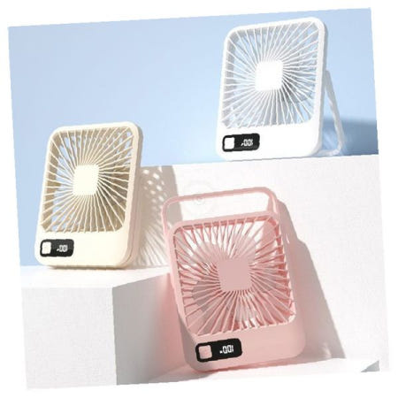 휴대용 미니선풍기 탁상용 무소음 풍 사무실 풍량조절 배터리 디스플레이 스탠드형