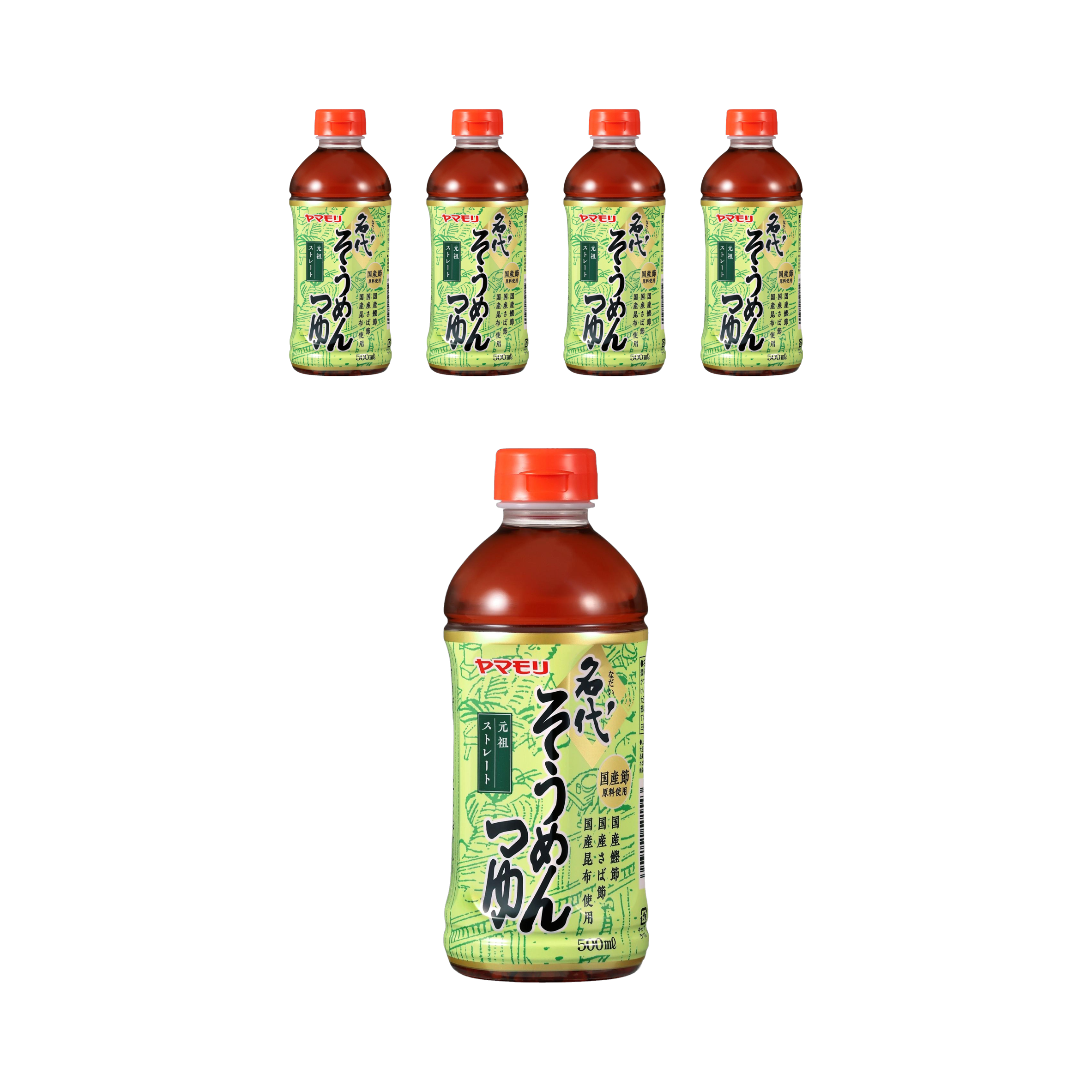 야마모리 나다이 일본 저염 50년 전통 쯔유 라이트 500ml, 5개 - 상품 이미지