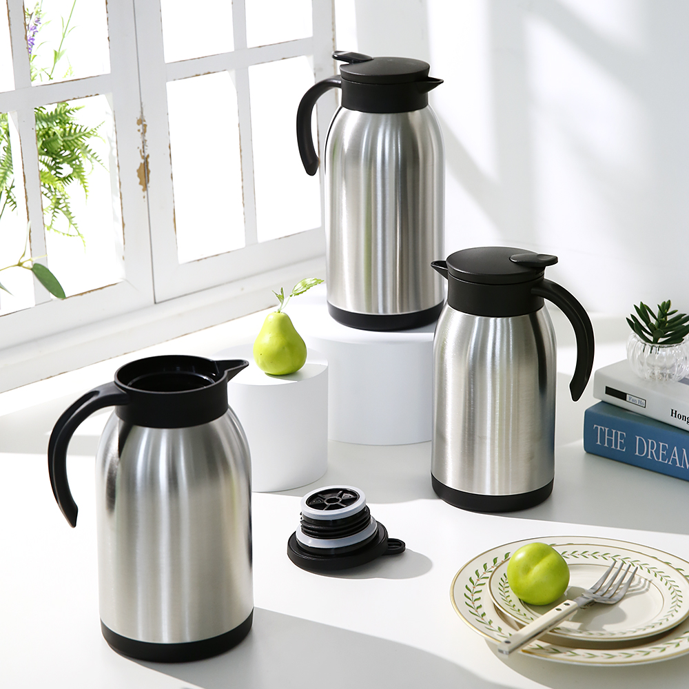 이중 보온보냉 진공 테이블팟 스틸써모 주전자 900ml - 상세 이미지 4