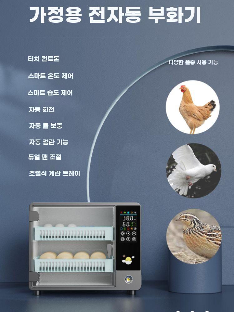 병아리 부화기 달걀 인큐베이터 새 닭 키우기 계란 전자동 24구 단일 배터리 - 상세 이미지 4