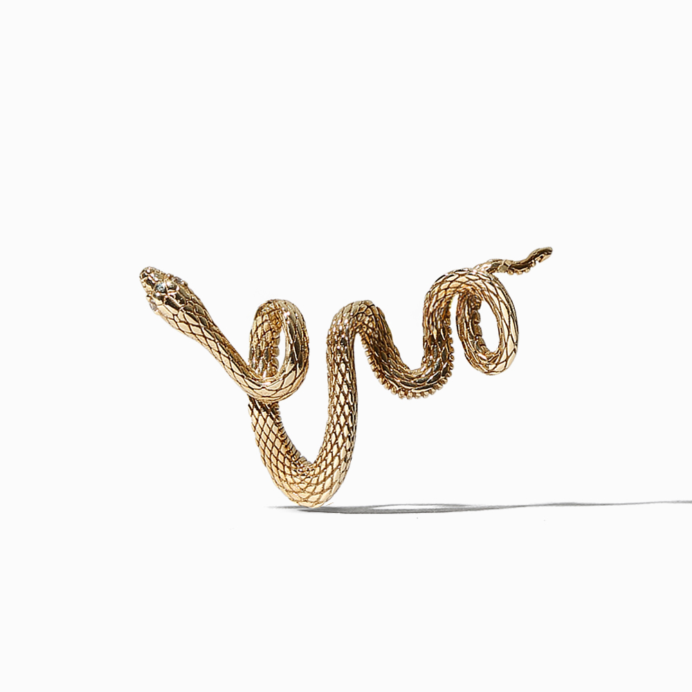 찰랑시 랩 다이아 꼬마 스네이크 뱀 펜던트 14k 18k - 상품 이미지