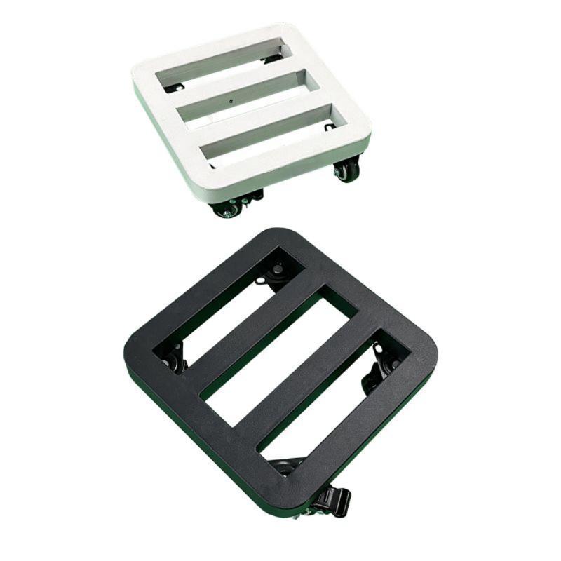 이동식 화분받침대 휠베이스 화분 받침 바퀴 선반 구르마 블랙 1개 25x25cm 125kg - 상세 이미지 5