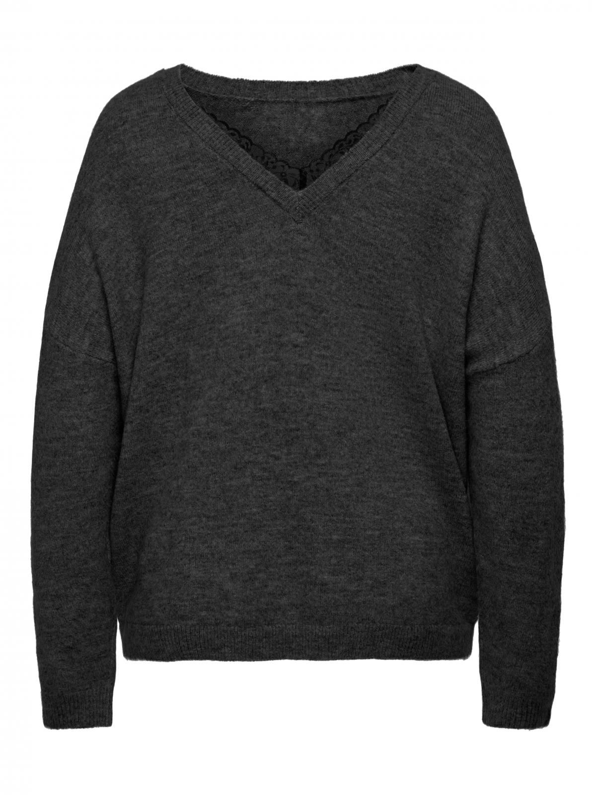 온리 리버서블 브이넥 니트 스웨터 15330671_2383_1133223 GREY / DARK GREY MELANGE - 메인 이미지