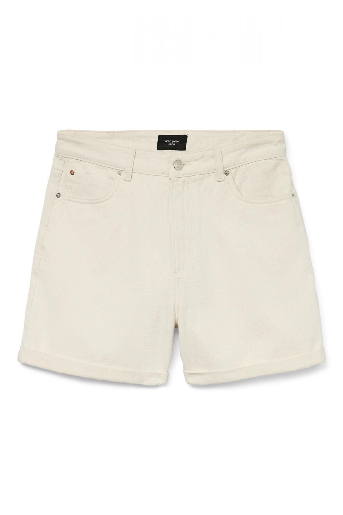 베로모다 하이웨이스트 아이보리 데님 숏팬츠 5010012 BEIGE - 상품 이미지