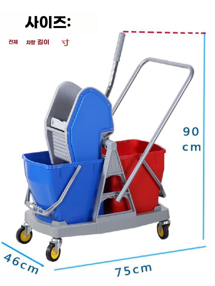 걸레짜는통 대걸레 청소 버킷 카트 보관함 마대 탈수기 기본형 - 상세 이미지 4