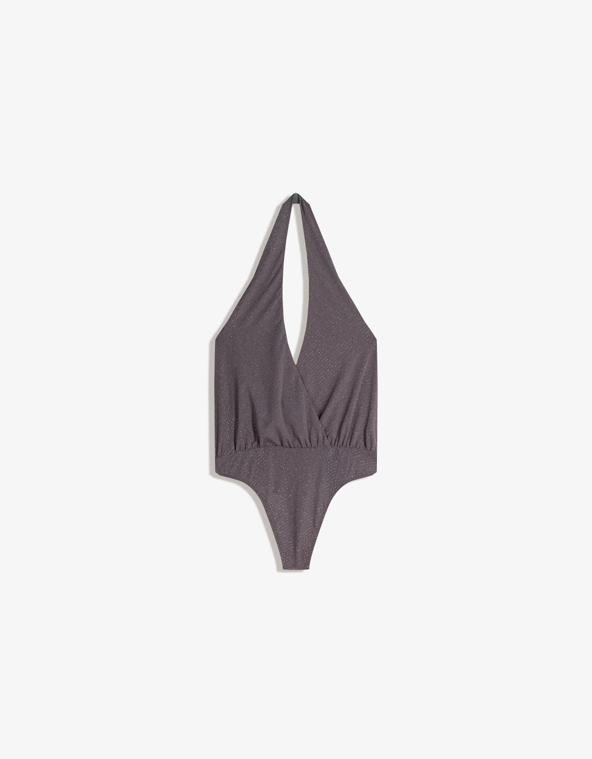 버쉬카 드레이프 홀터넥 바디수트 0920/173 DARK GREY - 메인 이미지