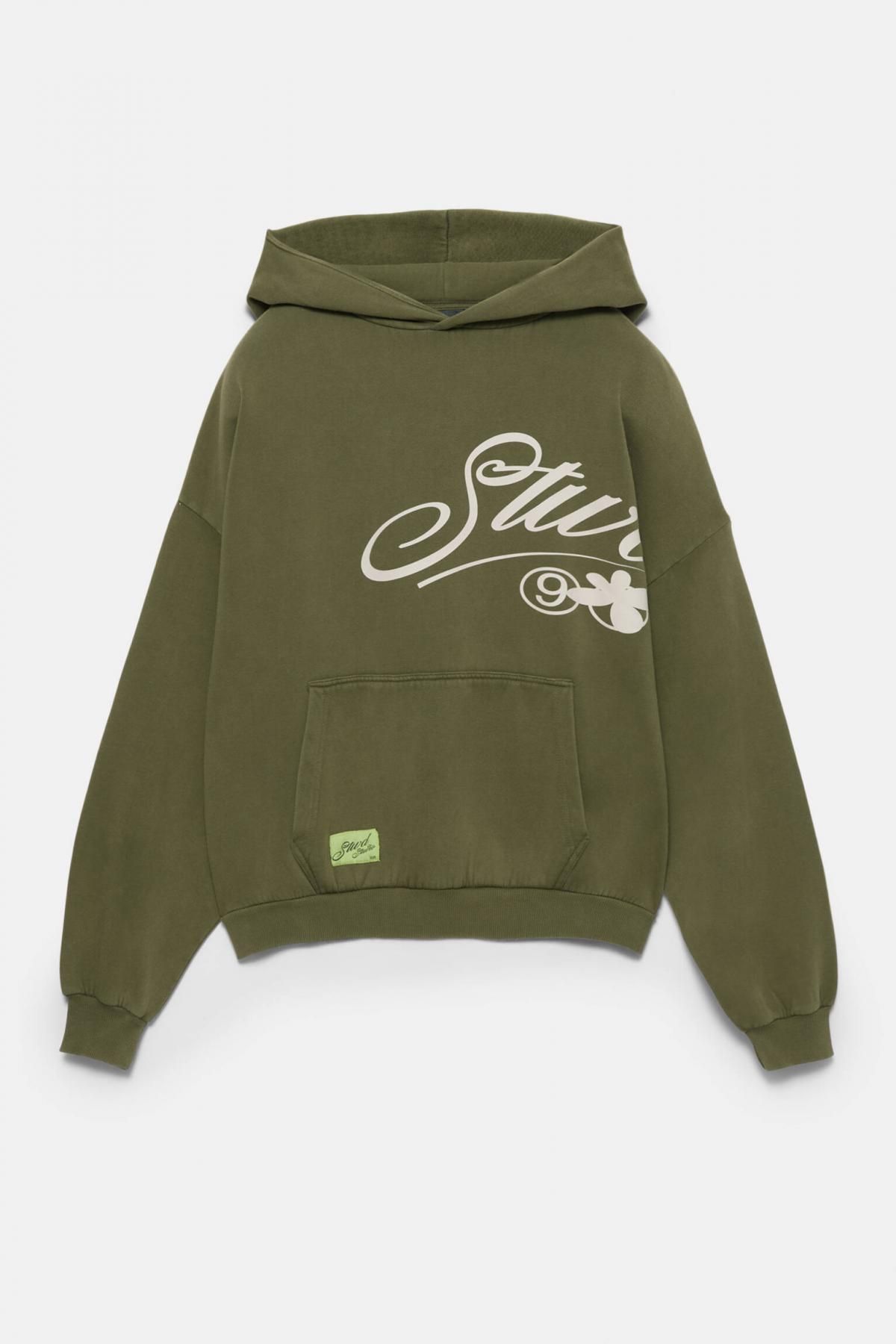 풀앤베어 카키 STWD 그래픽 오버핏 후드티 7560/345 KHAKI - 상품 이미지