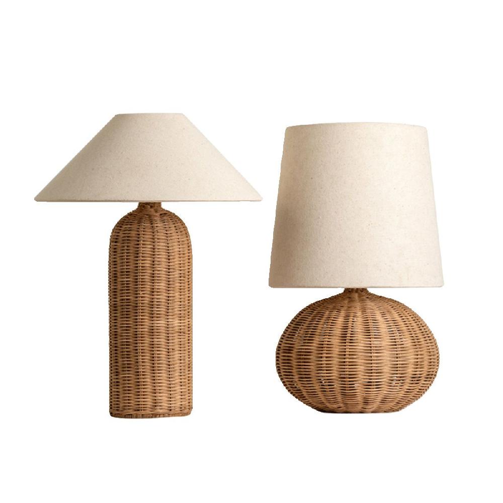 라탄 램프 테이블 조명 일본식 탁상 무드등 와비사비 A - 27x45CM - 상품 이미지