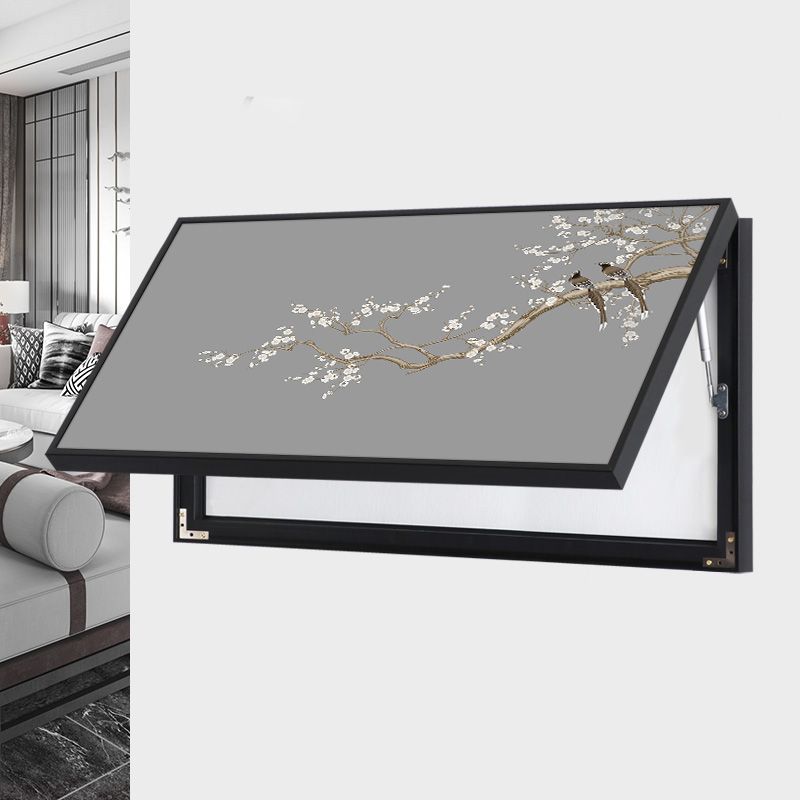 분전함 커버 동양화 계량기 두꺼비집 덮개 가리개 전통 인테리어 A 외형 60x30cm 가림폭 50x20cm 로그 프레임 - 상세 이미지 3
