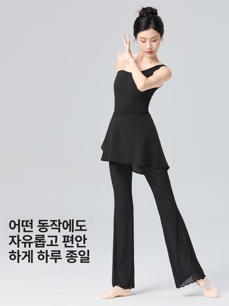여성용 발레 연습용 스트레이트 팬츠 가을 댄스 - 상세 이미지 4