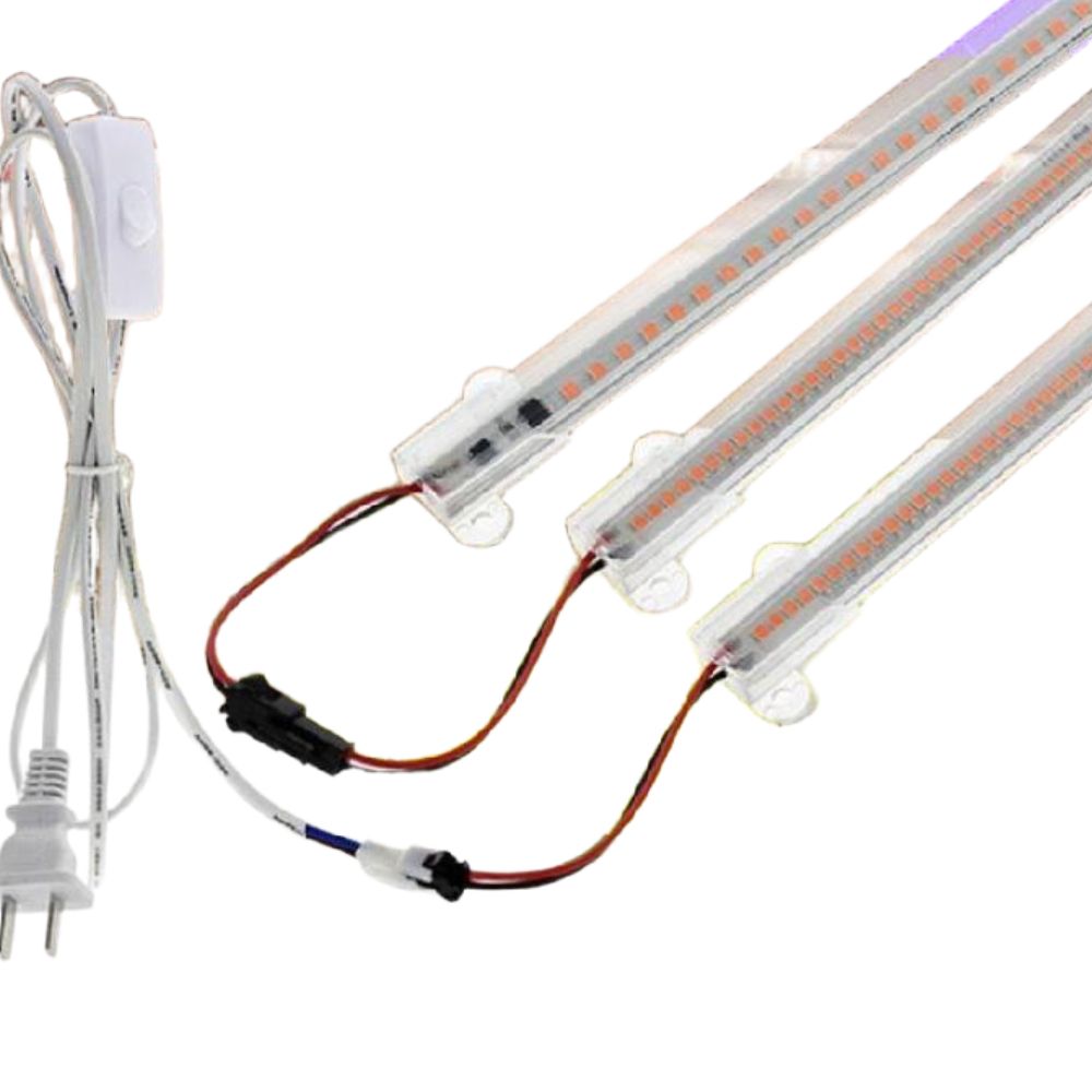 식물 램프 다육 LED 조명 스트립 라이트바 꽃 재배 생장등 퍼플광 2 스트립 세트 - 상품 이미지