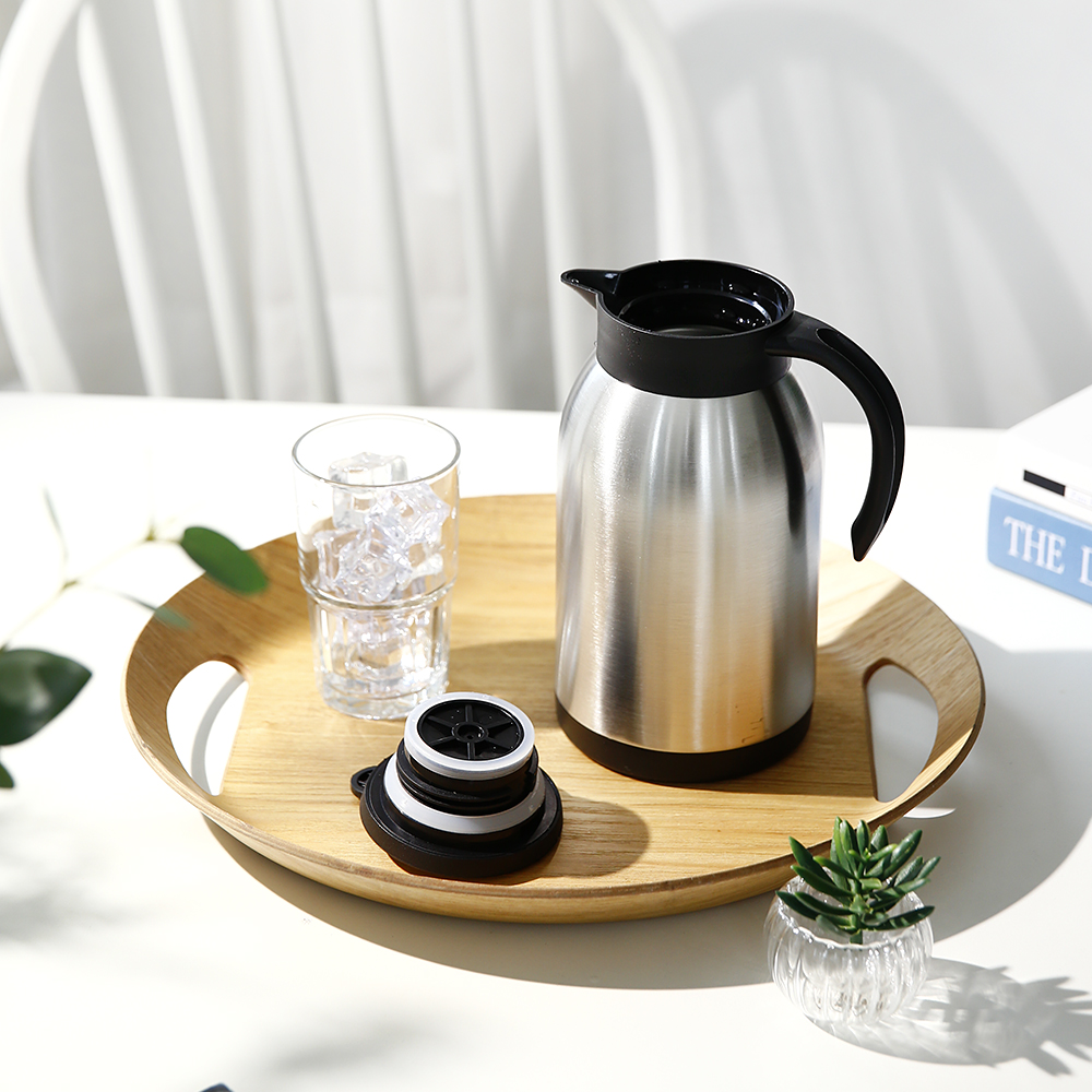 이중 보온보냉 진공 테이블팟 스틸써모 주전자 900ml 이미지 7