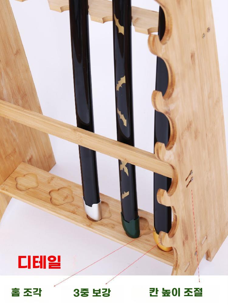 검 거치대 검좌대 가검 진열대 도검 전시대 검도 받침대 원색 5층 - 상세 이미지 5