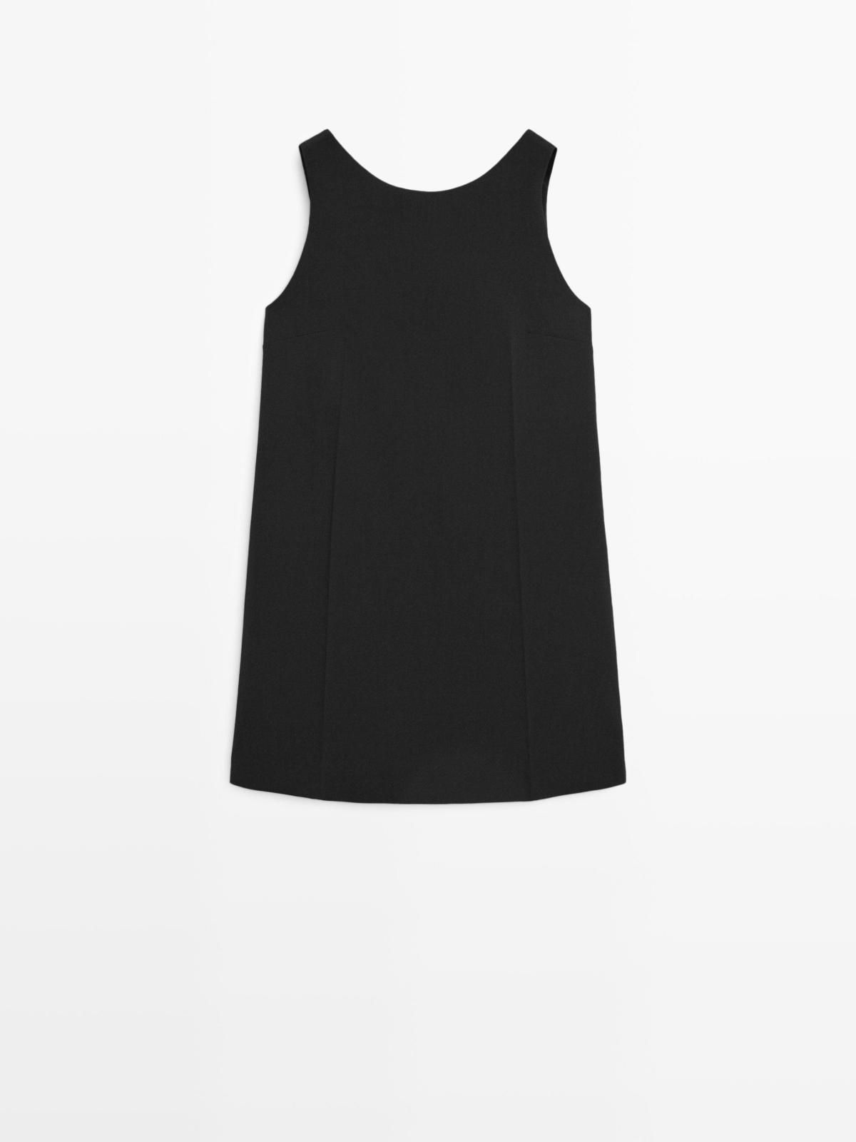 마시모두띠 스트레치 울블렌드 블랙 미니 원피스 6662/505 BLACK - 메인 이미지