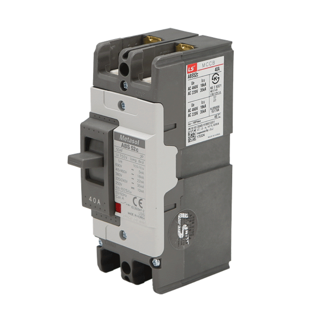 산업용 분전반 MCCB 배선차단기 ABS 52C 2P 40A 35kA LS일렉트릭 - 상세 이미지 2