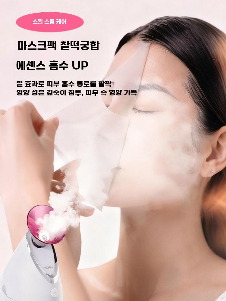 얼굴 스팀기 페이스 스티머 미스트기 피부 관리 이온 스프레이 로즈레드 (핫) - 상세 이미지 4