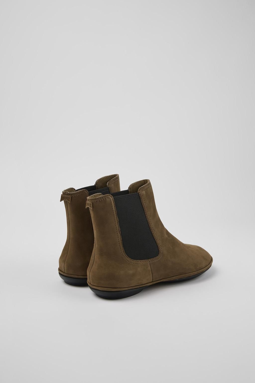 캠퍼 브라운 누벅 여성 앵클부츠 Right K400705-004 BROWN - 상세 이미지 3