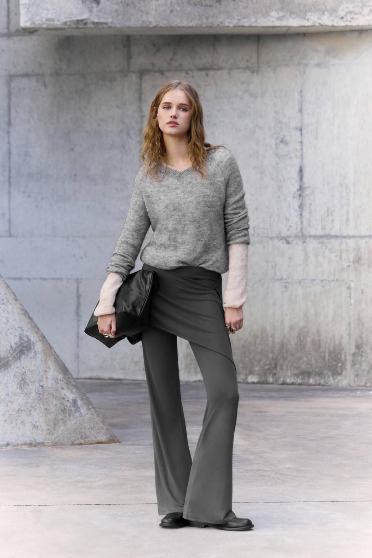 풀앤베어 테크니컬 플레어 사롱 팬츠 7674/355 GREY - 상세 이미지 2