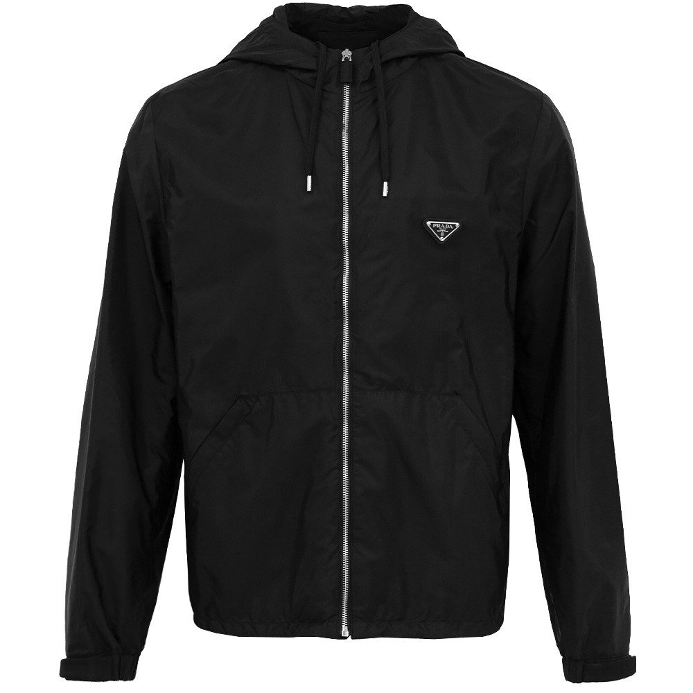 프라다 리나일론 트라이앵글 로고 블랙 후드 자켓 SGC220 1WQ9 F0002 (2025 S/S) SIZE 52 - 상품 이미지