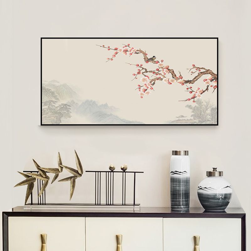 분전함 커버 동양화 계량기 두꺼비집 덮개 가리개 전통 인테리어 A 외형 60x30cm 가림폭 50x20cm 로그 프레임 - 상세 이미지 5