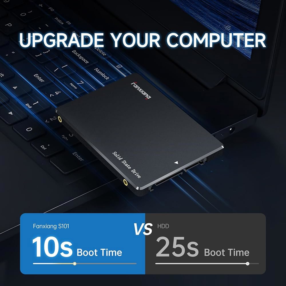 판샹 S101 4TB SSD SATA III 6Gb /s 2.5인치 내장 솔리드 스테이트 드라이브, 읽기 속도 최대 500MB/s, 노트북 및 PC 데스크톱용 3D NAND SLC - 상세 이미지 3
