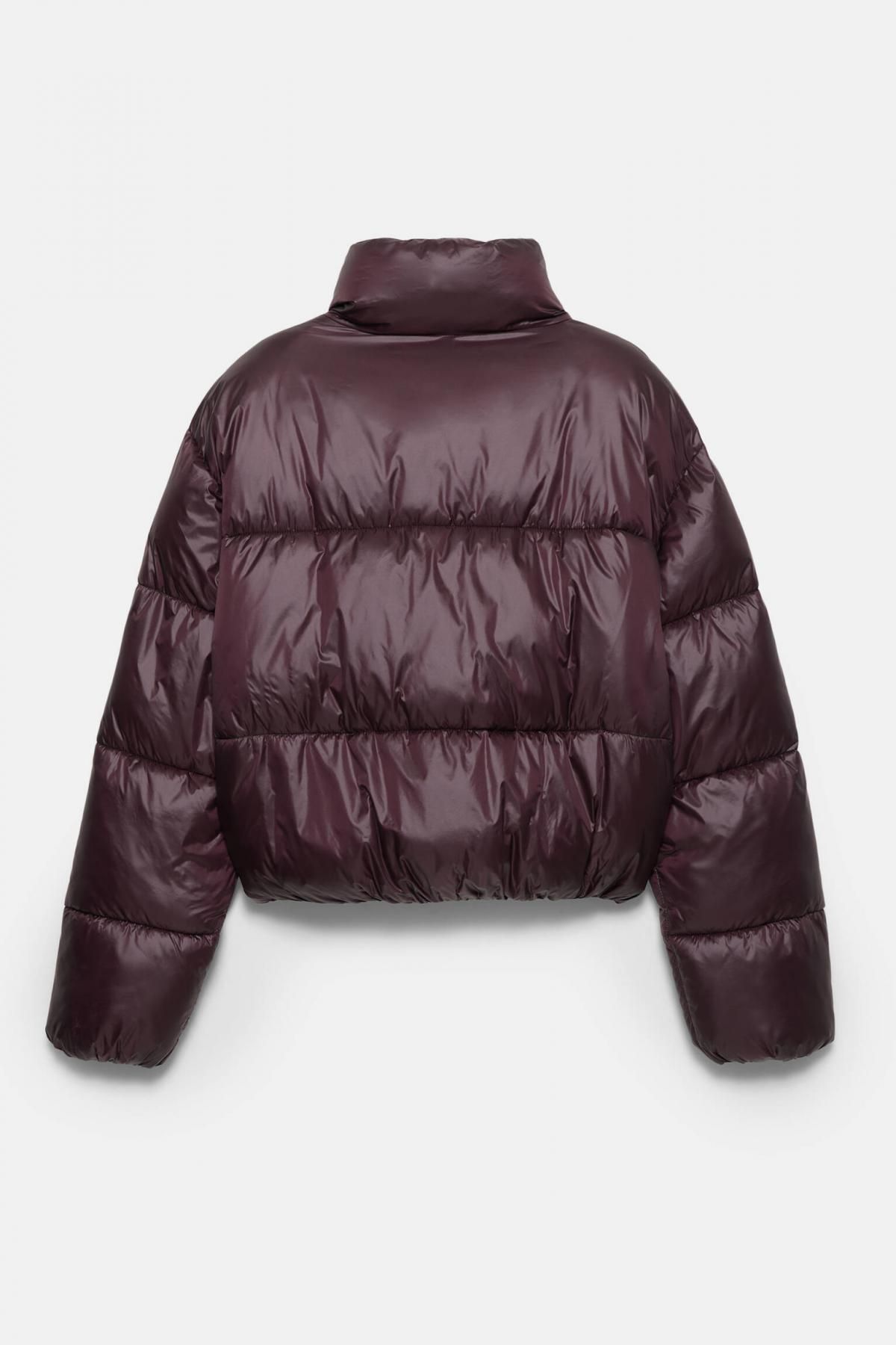 풀앤베어 샤이니 크롭 푸퍼 패딩 재킷 3720/356 BURGUNDY 이미지 7