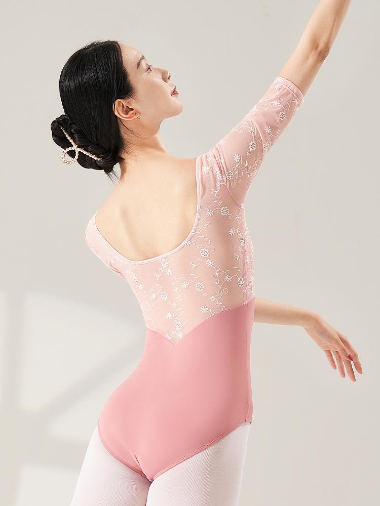 여성 발레 연습복 바디슈트 고전 무용 공연 성인용 - 상세 이미지 5