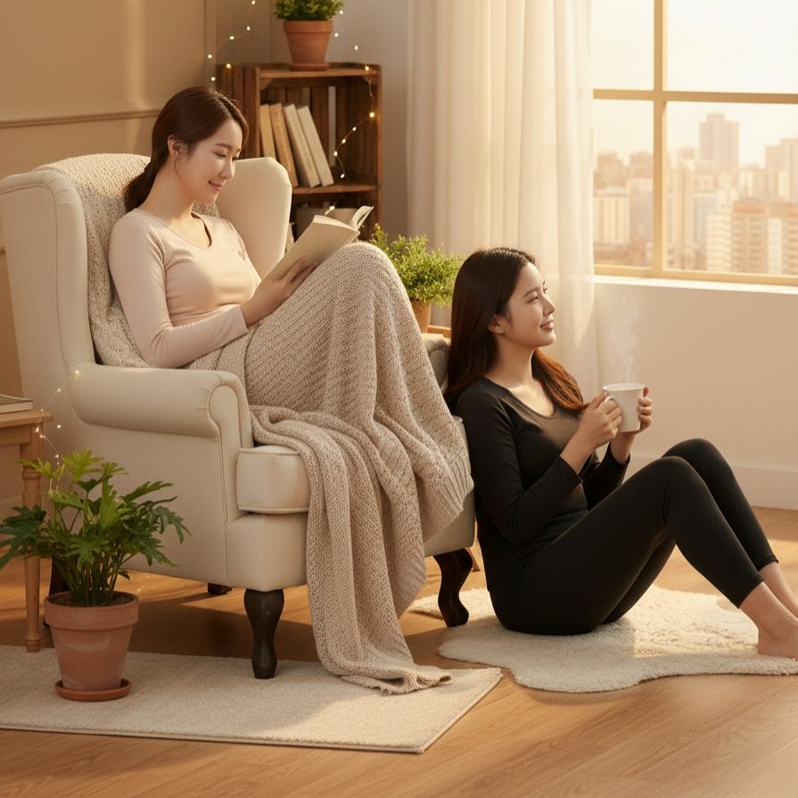 비너스 자스민 기모 성인 내복 바지 여성 기모 히트텍 내복 상의 하의 보온내의 소울미스킨 - 상세 이미지 3