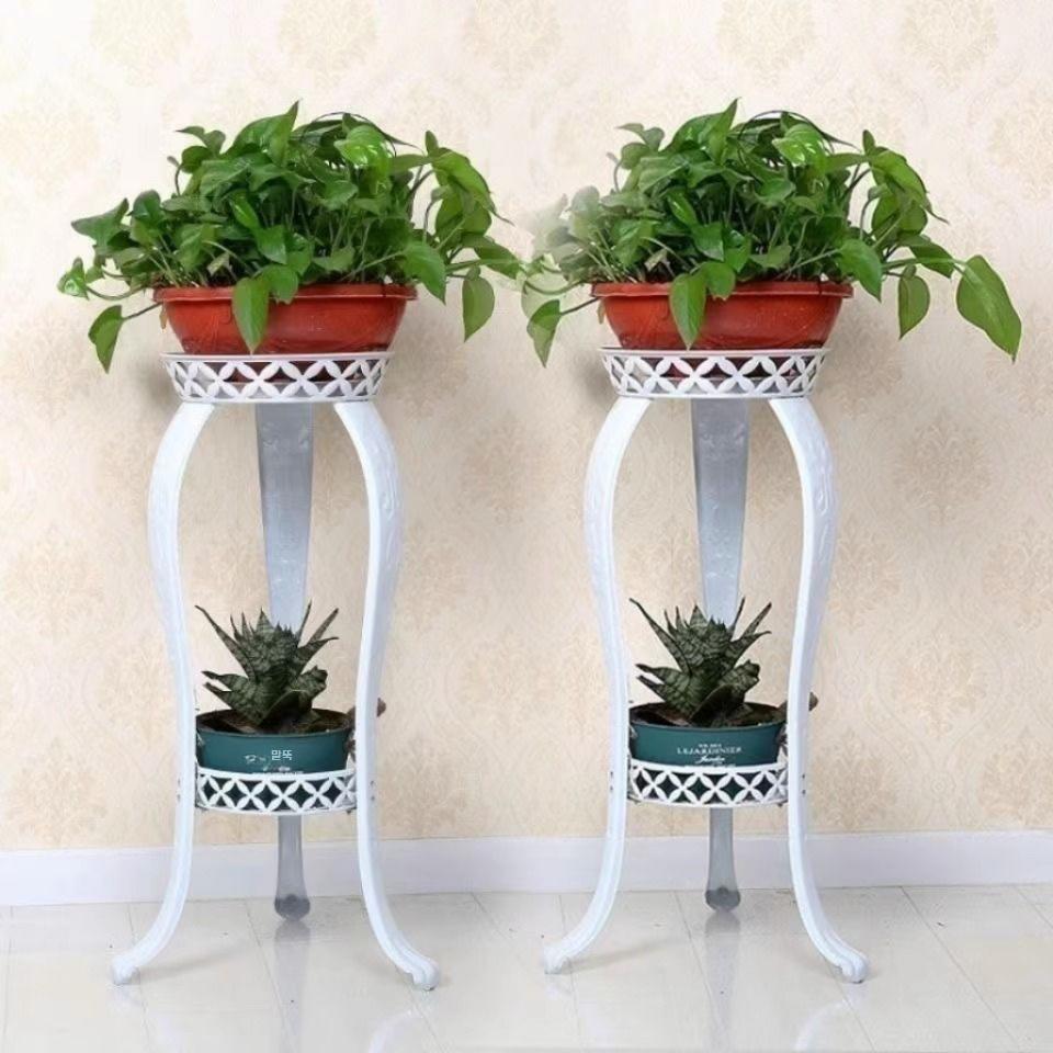 유럽풍 화분받침대 철제 화분대 엔틱 식물 선반 빈티지 화이트 높이 80cm - 상세 이미지 5