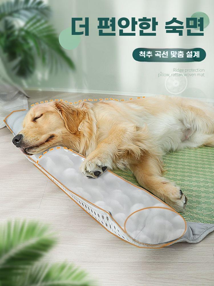 반려견 쿨매트 냉감 메쉬 반려동물 쿨링 패드 여름 블루 5-7.5kg 이내 - 상세 이미지 2
