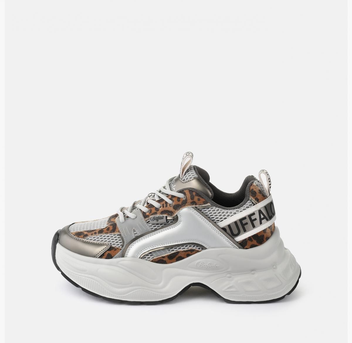버팔로 청키 플랫폼 레오퍼드 스니커즈 Yuno One 02525579 GRAU/MULTICOLOR - 메인 이미지